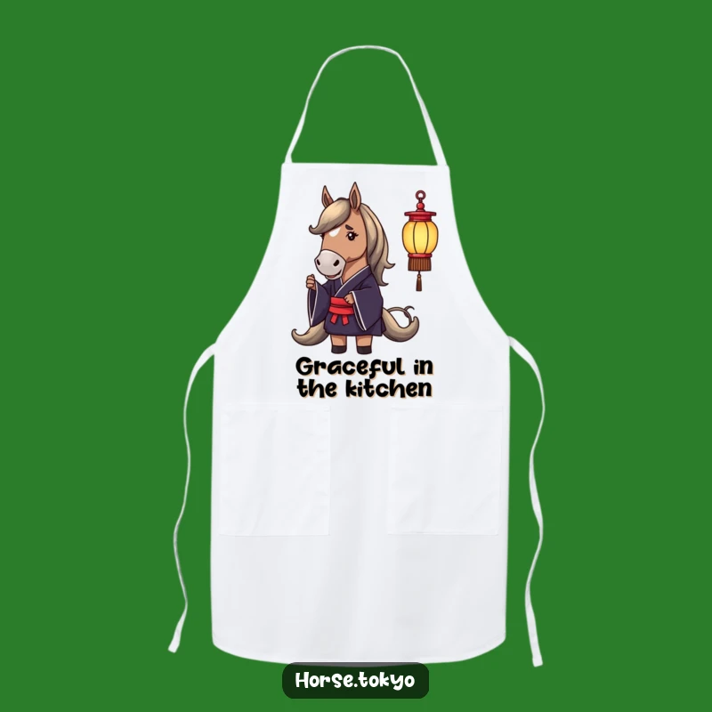 Funny Horse Kimono Apron: Dignified Equine Kitchen Fun