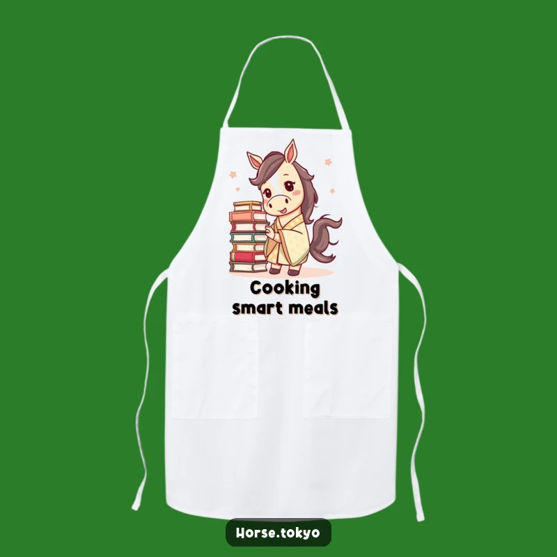 Funny Mischievous Horse Apron - Patterned Kimono Book Kitchen Humor Gift