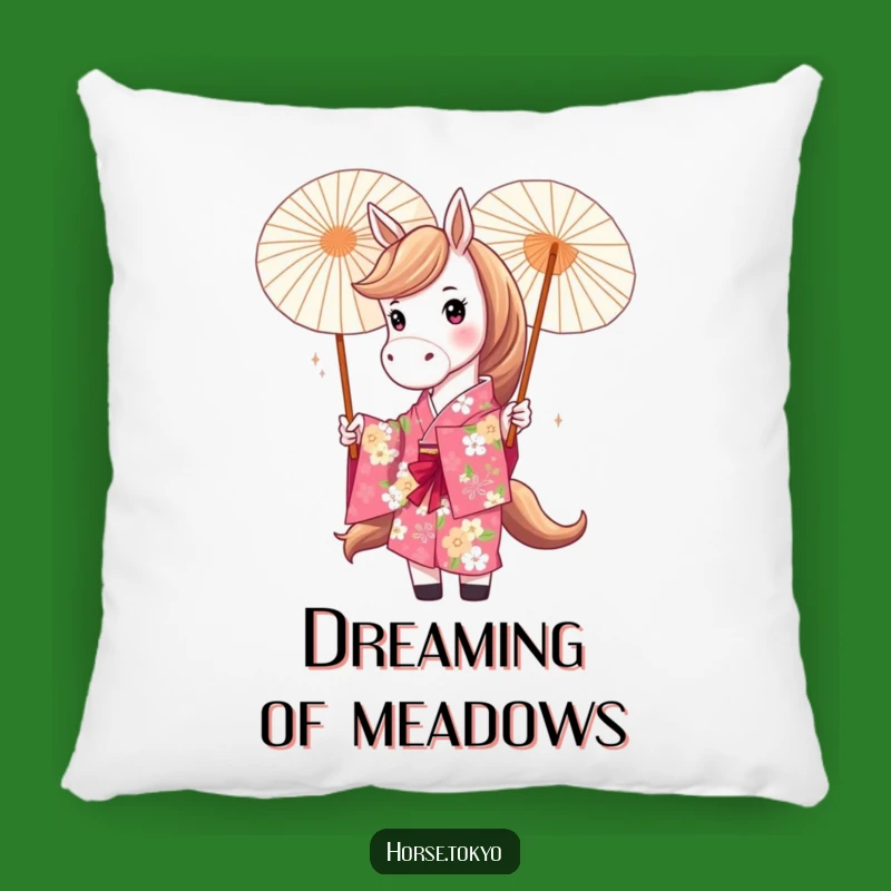 Funny Floral Kimono Horse Pillow: Cozy Comfort with Playful Style Gift
