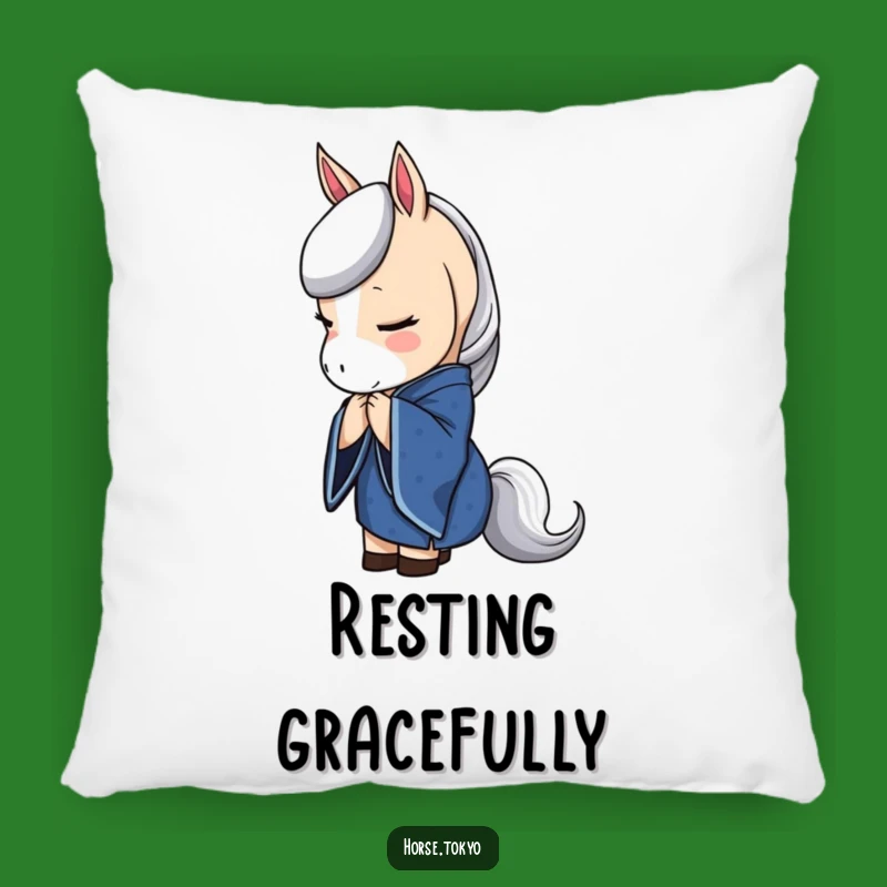 Funny Blue Kimono Horse Pillow: Cozy Comfort with Elegant Style Gift