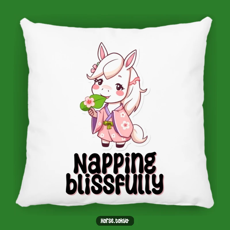 Funny Cherry Blossom Horse Pillow: Cozy Comfort with Happy Style Gift