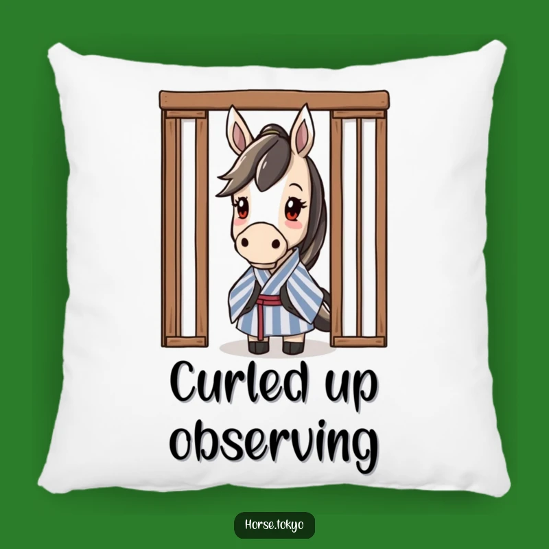 Funny Striped Kimono Horse Pillow: Cozy Comfort with Curious Style Gift