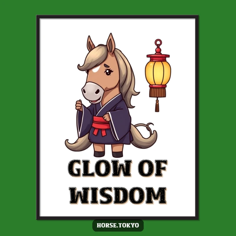 Funny Horse Kimono Digital Print: Elegant Equine Art for Instant Decor