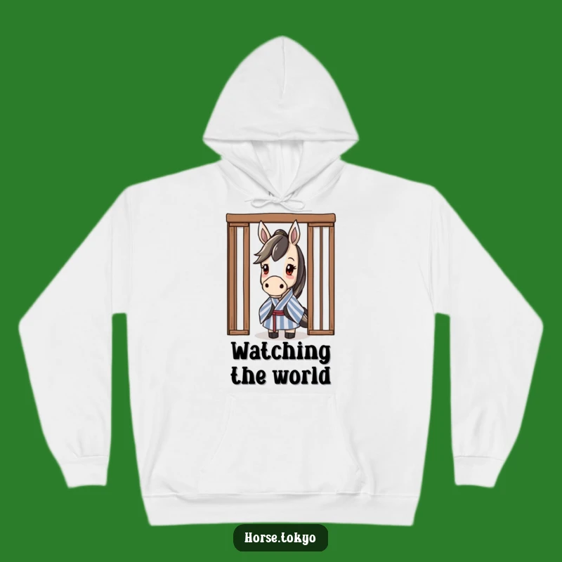 Funny Striped Kimono Horse Hoodie: Cozy Mystery and Peeking Gift