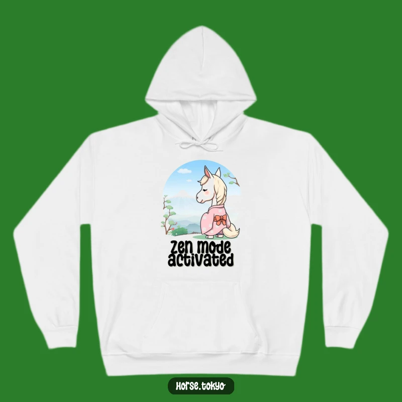 Funny Serene Horse Hoodie - Pastel Kimono Mountain Comfort Gift