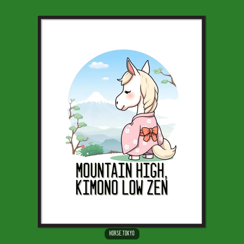 Free Printable Serene Horse Wall Art - Calm Mountain Downloadable Decor