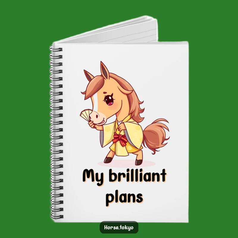 Funny Golden Kimono Horse Notebook: Journal with Stylish Flair Gift