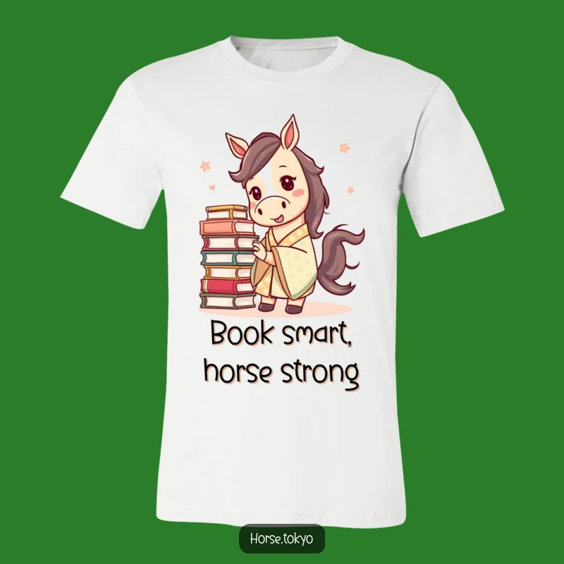 Funny Mischievous Horse T-Shirt - Patterned Kimono Book Balance Humor Gift