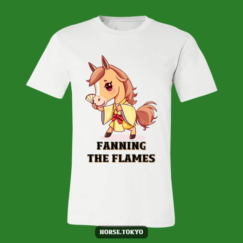 Funny Golden Kimono Horse T-Shirt: Stylish Pose Character Tee Gift