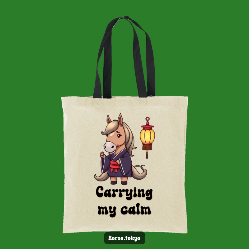 Funny Horse Kimono Tote Bag: Stylish Equine Carryall for Humor