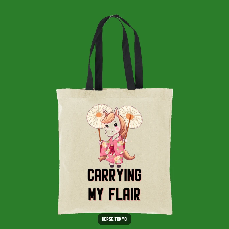 Funny Floral Kimono Horse Tote Bag: Vibrant and Playful Accessory Gift